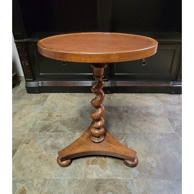 19th Century English Barley Twist Oval Drink Table For Sale In Raleigh - Image 6 of 7