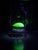 Metal Antique French Opaline Casket Gilt Nest and Ivy Canopy Stand, Palais-Royal Taste, Uranium Glass For Sale - Image 7 of 15