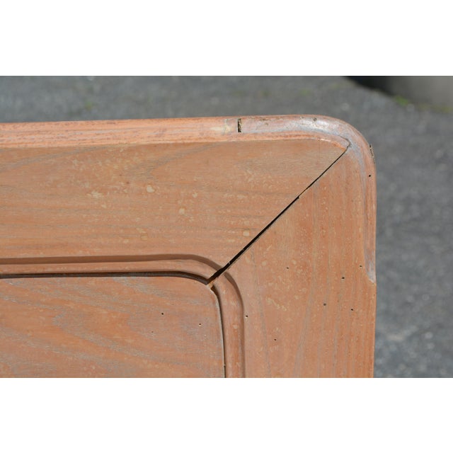 Vintage Pair Rustic Pine Wood Nightstands W/ Drawer / Cupboard & Back Splash For Sale - Image 10 of 18