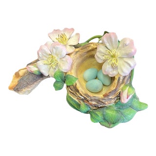 Boehm Bone Porcelian Robin Nest With Eggs For Sale