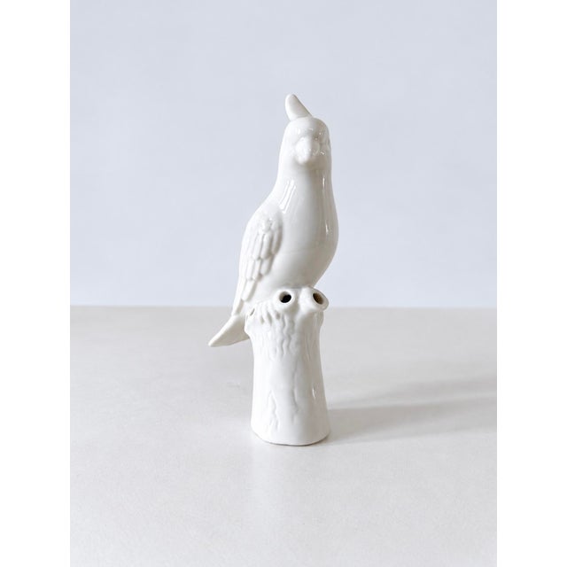 Single Blanc De Chine Cockatoo Bud Vase For Sale - Image 9 of 11