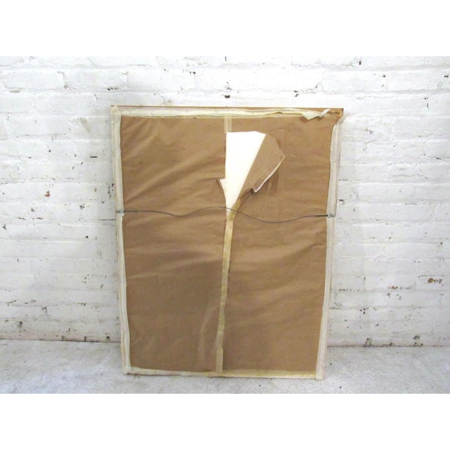 Mid-Century Modern Colorful Garden Framed Painting For Sale - Image 3 of 6