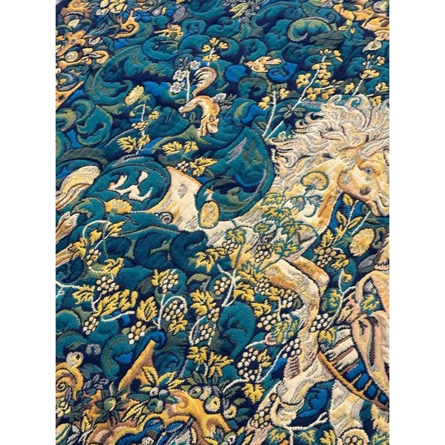 Vintage French Aubusson Style Jacquard Tapestry with Hercules and Diomedes, 1970s For Sale - Image 12 of 18