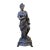 Mid 20th Century Large Neoclassical Allegorical Figure With Tragedy Mask, Bronze-Finished Spelter Sculpture For Sale