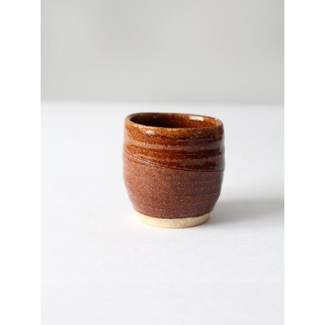 Late 20th Century Vintage Studio Pottery Cup Vase For Sale - Image 5 of 9