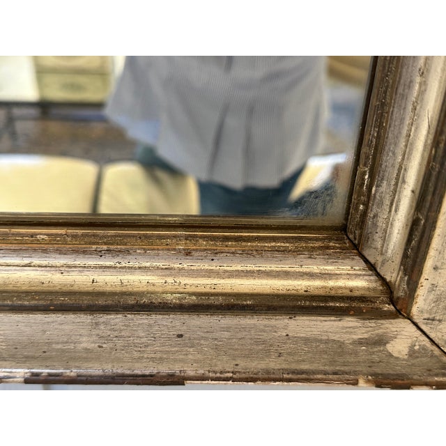 Late 19th Century Antique Silver Gilt Wall Mirror For Sale - Image 5 of 8
