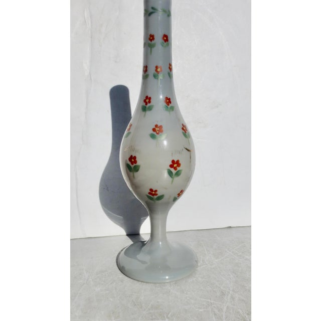 Mid 19th Century Beykoz Turkey Opaline Glass Rosewater Sprinkler Vase 19th Century For Sale - Image 5 of 9