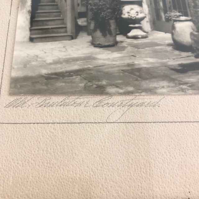 Mid 20th Century Eugene Delcroix Gelatin Silver Print Photograph “Old Brulatour Courtyard” For Sale - Image 4 of 7