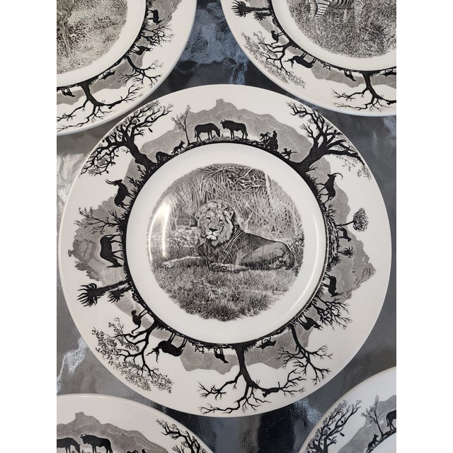 The Wedgwood Etruria Kruger National Park dinner plates are vintage collector’s plates from the 1960s, made in...