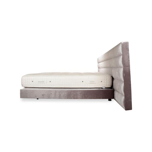 La Donna Bed in Silver Fabric with Cashmere Mattress from Cocoon For Sale - Image 10 of 12