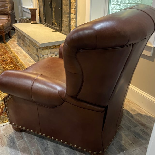 Ethan Allen Cromwell Leather Recliner Chairish