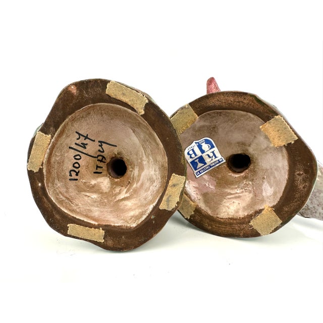 Mid Century Vintage Italian Hand Painted Ducks, a Pair For Sale - Image 11 of 11