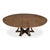 Art Deco Large Round Dining Table in Light Brown Oak With Iron Base For Sale - Image 3 of 11