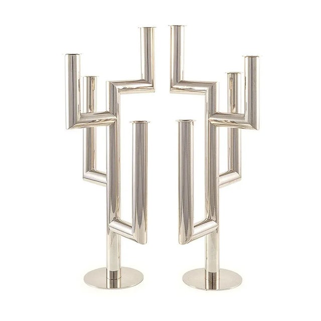Metal Tree Candelabras by Franz Hagenauer, 1930s, Set of 2 For Sale - Image 7 of 7