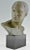 Art Deco Male Bust Sculpture of Aviator Jean Mermoz in Bronze & Marble by Lucien Gibert, 1925 For Sale - Image 3 of 9
