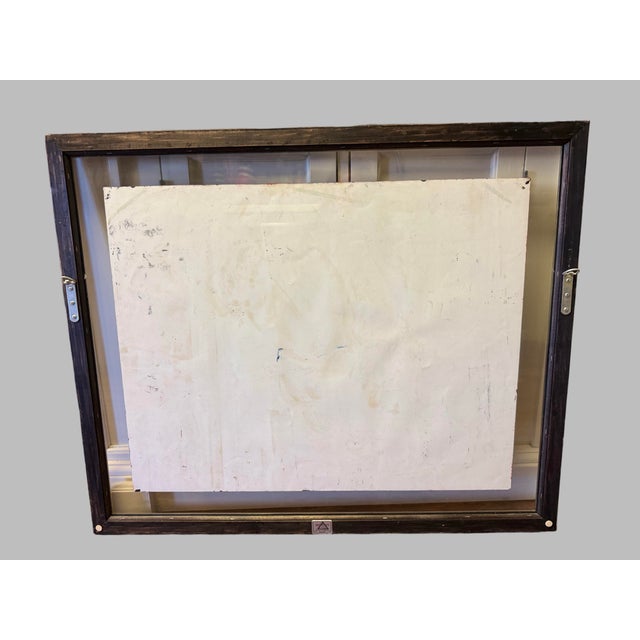 Figurative Cj Shapiro Original Oil Painting of Man Smoking. For Sale - Image 3 of 5