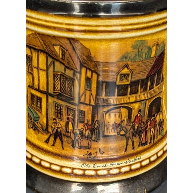 English Vintage Princely Old Coach House Stratford Beer Stein For Sale - Image 3 of 4