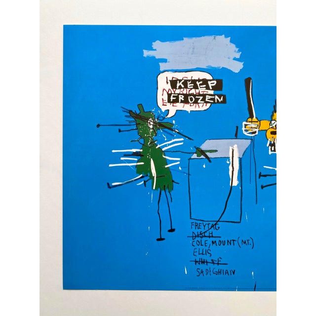 Pop Art Jean Michel Basquiat Estate Offset Lithograph Pop Art Print " the Dingoes That Park Their Brains With Their Gum " 1988 For Sale - Image 3 of 12