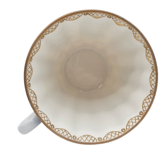 1990s 1990s Lomonosov Bridesmaid Basket Cobalt Porcelain Teacup and Saucer For Sale - Image 5 of 15