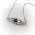 Victorian Late 19th Century Victorian 14k Gold Diamond and Sapphire Eye-Shaped Pendant Necklace For Sale - Image 3 of 10