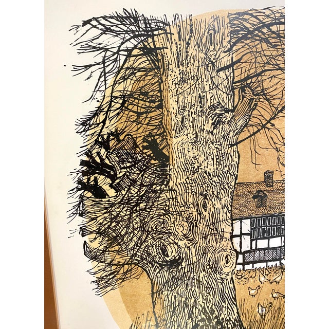 Robert Tavener Winter Paddock Lithograph Signed Mid Century English Farm Barn For Sale In San Francisco - Image 6 of 15