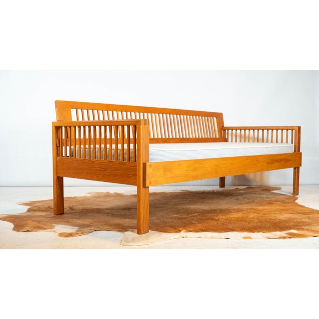 Vintage Charles Webb White Oak Wood Daybed Sofa For Sale - Image 4 of 18