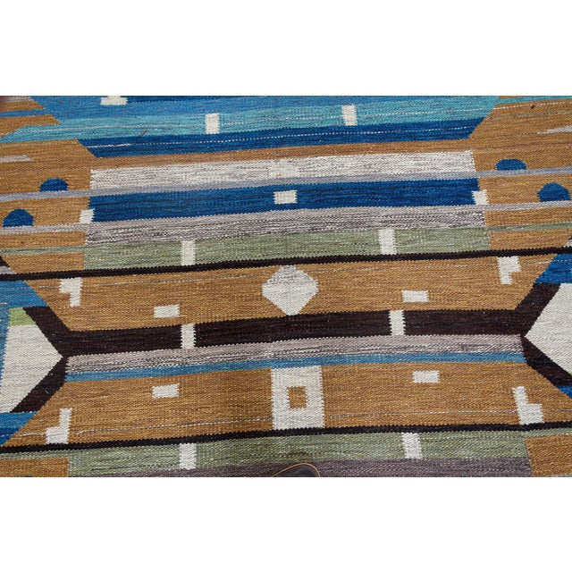 Mid-Century Modern Modern Swedish Design Flat Weave Wool Rug by Doris Leslie Blau For Sale - Image 3 of 7