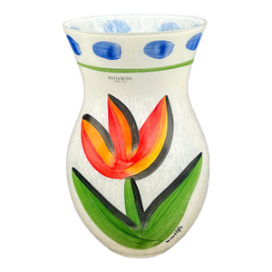 Kosta Boda “Tulpan” Vase by Ulrica Hydman Vallien – Hand-Painted Swedish Art Glass