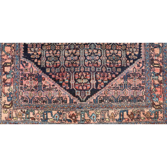 Early 20th Century Antique Bibiakabad Rug With Layered Medallion and Geometric Design in Background For Sale - Image 5 of 12