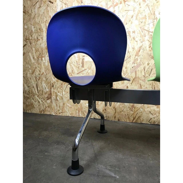 Mid-Century Modern Chrome Olivia 3 Seater Bench by Raul Barbieri for Rexite, Italy, 1970s For Sale - Image 3 of 12