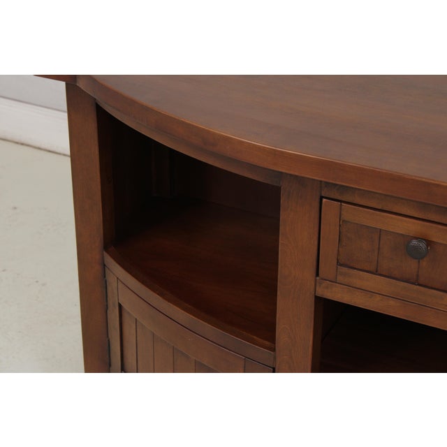 Cherry 2 Drawer 2 Door Media Tv Hall Credenza For Sale - Image 10 of 13
