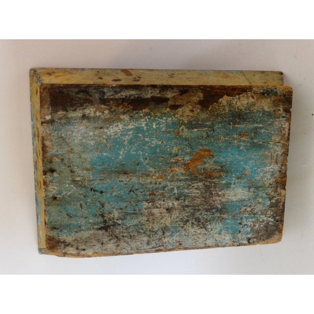 American Primitive Mustard Color Divided Cutlery Tray For Sale - Image 11 of 11