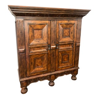 Broyhill Baroque Linen Armoire For Sale