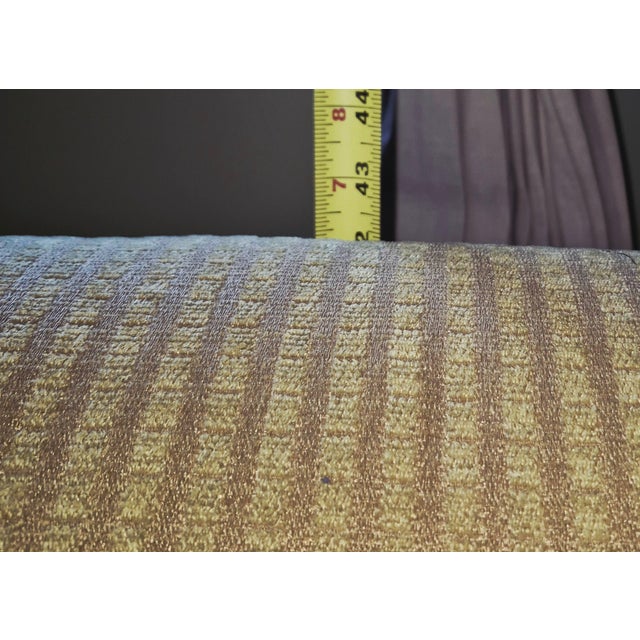 Antique Upholstered Wingback Armchair With Carved Wood Arms For Sale - Image 11 of 15