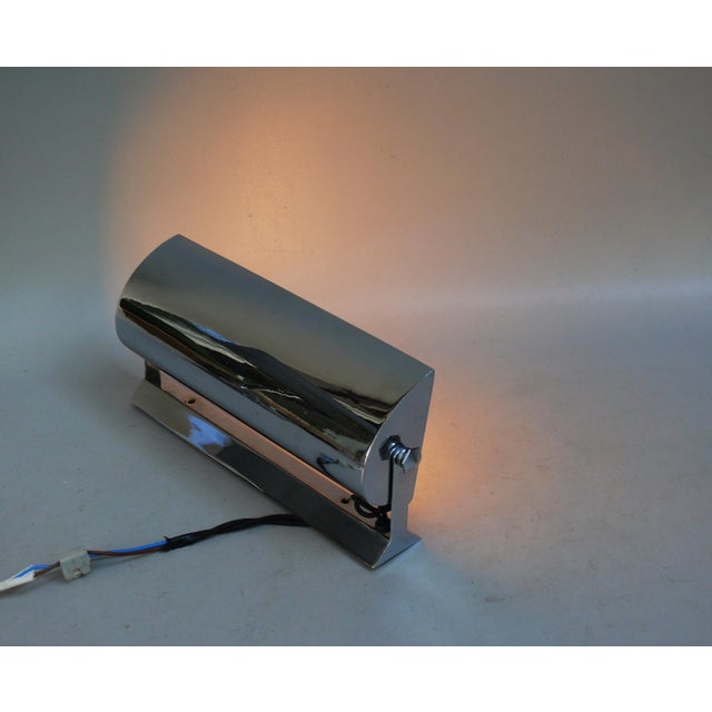 Silver Art Deco Minimalist Chrome-Plated Wall Lights, France, 1920s, Set of 2 For Sale - Image 8 of 16