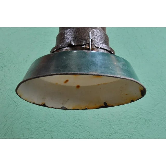 Industrial Lamp in Metal Enemalted and Hierro, 1940s For Sale - Image 10 of 11