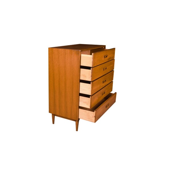 Wood 1960s Mid-Century Lane Acclaim Dovetail Walnut Tall Dresser For Sale - Image 7 of 10