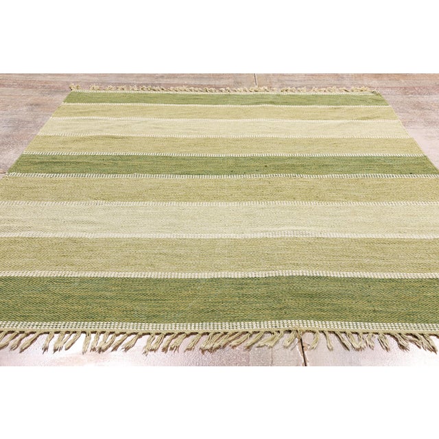 Vintage Swedish Rollakan Rug, 04'06 X 06'11 For Sale - Image 9 of 10