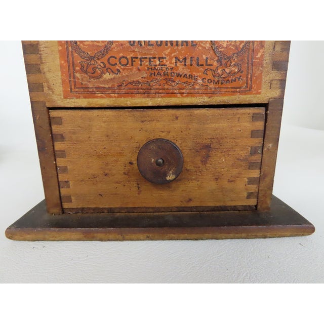 Colonial Wrightsville Hardware Co Wood Cast Iron Coffee Bean Grinder Mill 4672b For Sale - Image 15 of 18