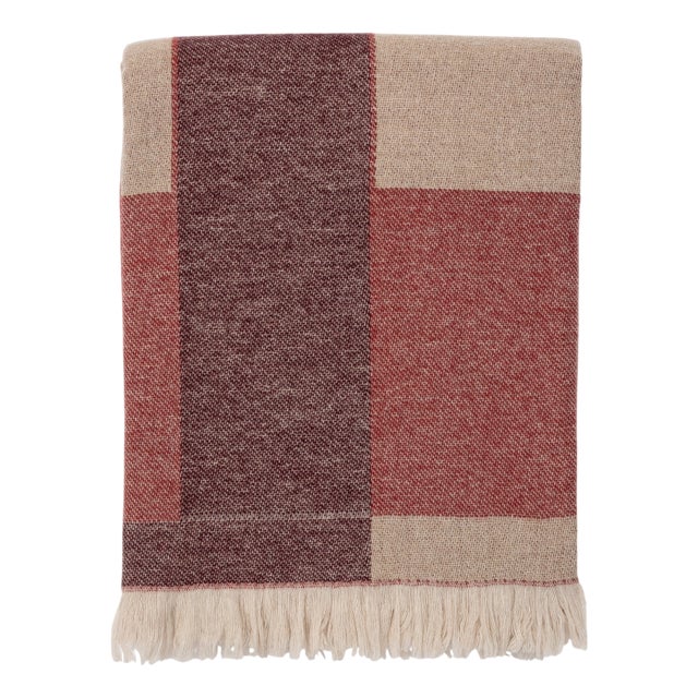 Wool and Cashmere Plaid with Woven Pattern by Villa Como For Sale