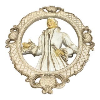 Vintage Universal Statuary Corp Victorian Man Wall Plaque For Sale