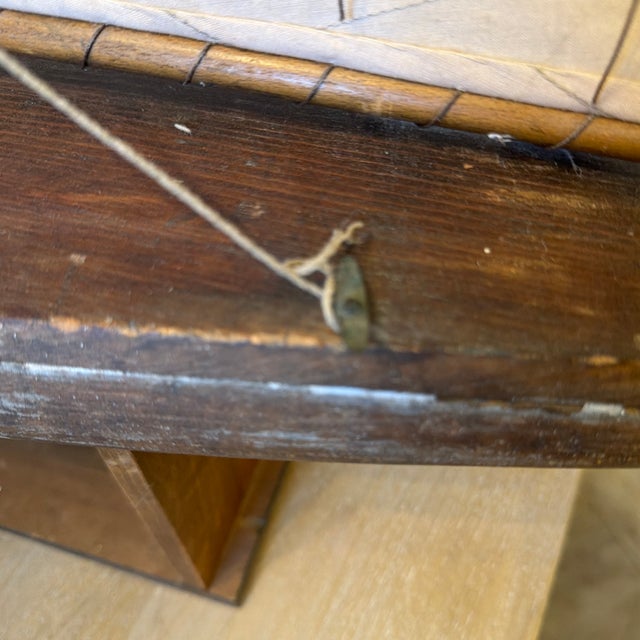 Early 20th Century Gaff-Rigged Carved Wood Pond Yacht on Custom Cradle For Sale - Image 11 of 12
