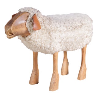 Sheep Sculpture Stool by Peter Krafft Germany, 1960s For Sale