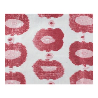 Contemporary Penny Morrison's "Bolton" Linen Fabric in Pink Raspberry 1.33+ Yards For Sale