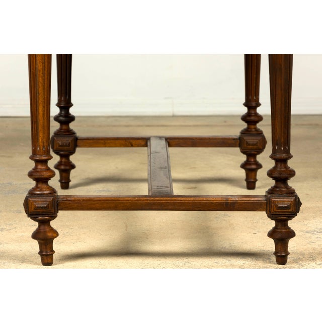 Late 19th Century French Napoleon III Walnut Writing Desk For Sale - Image 14 of 18