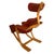 Ergonomically Shaped Rocking Chair in Light Oak and Red Upholstery by Peter Opsvik for Stokke For Sale - Image 5 of 10