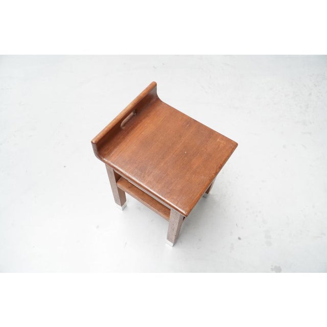 1940s Stool in Oak by Gaston Eysselinck, Belgium, 1940s For Sale - Image 5 of 8