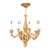1950s Italian Gilt Wood Six Armed Chandelier For Sale