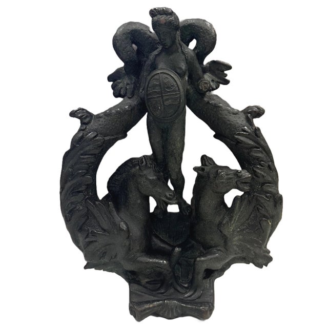 Italian 1780s Venetian Bronze Door Knocker For Sale - Image 3 of 5