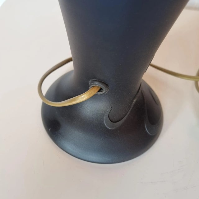 Black Glass Desk Lamp, 1980s For Sale - Image 10 of 12